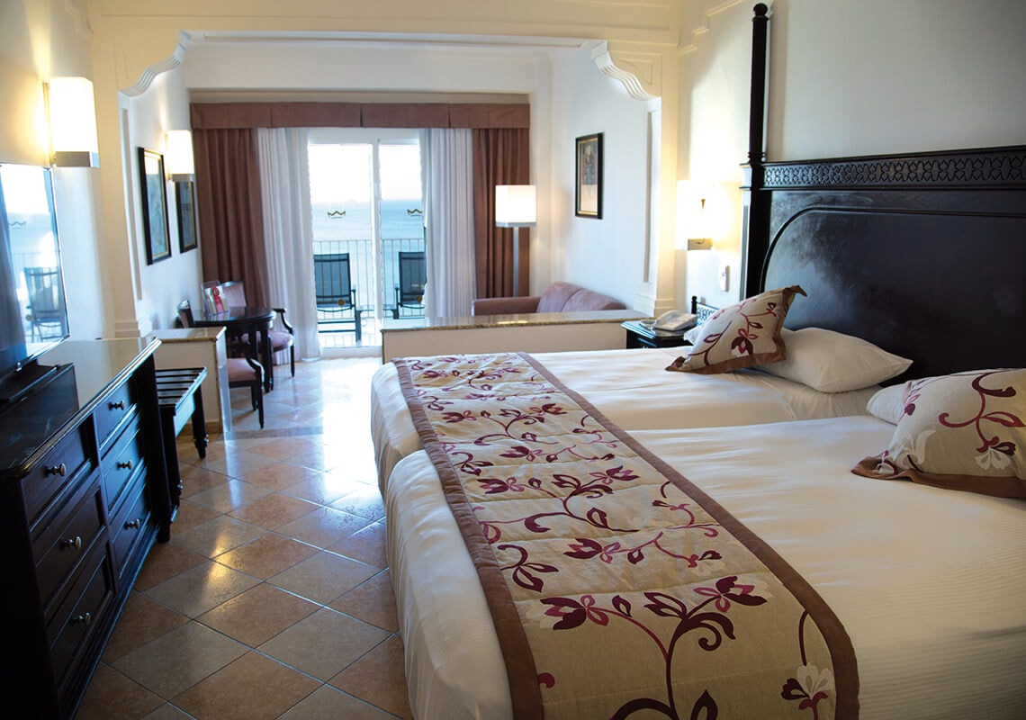 Riu Palace Aruba junior suite sea view room with two beds