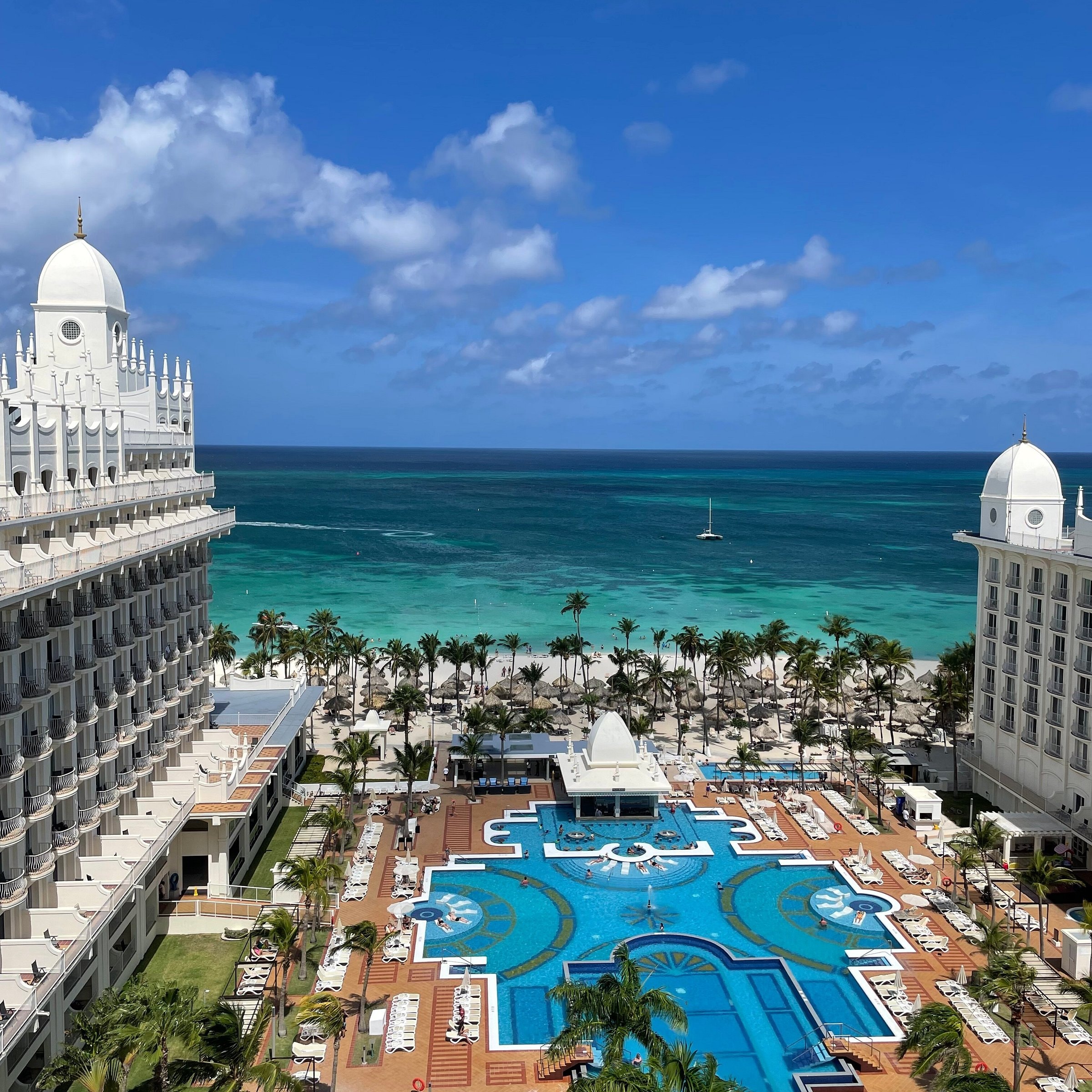 Riu Palace Aruba pool and ocean panoramic view